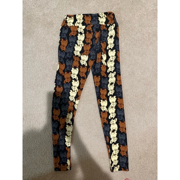 LulaRoe French Bulldog Leggings - Picture 1 of 4
